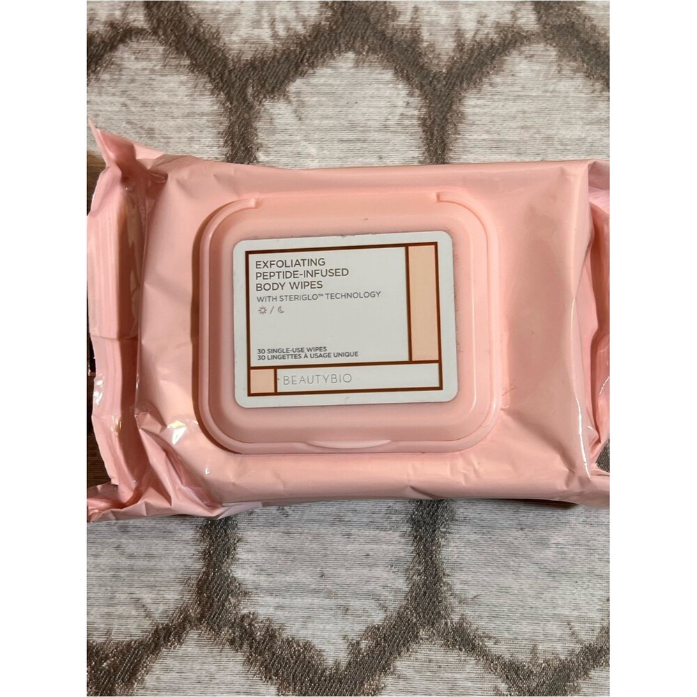 BeautyBio Exfoliating Peptide-Infused Body Wipes 30 count in pack